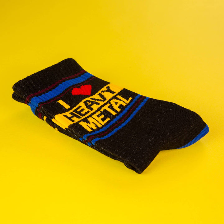 I Love Heavy Metal Crew Socks