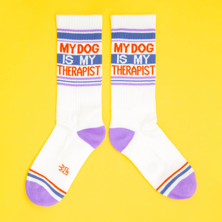 My Dog Is My Therapist Crew Socks