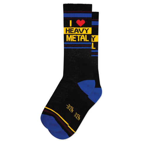 I Love Heavy Metal Crew Socks