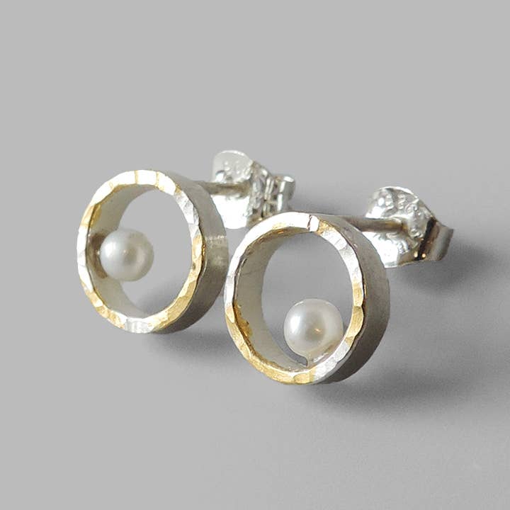 Gilded Pearl Studs