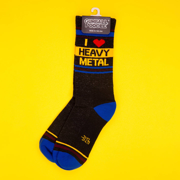 I Love Heavy Metal Crew Socks