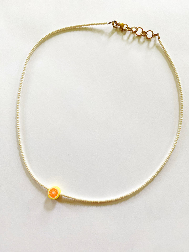 Grapefruit Pearl Neckalce