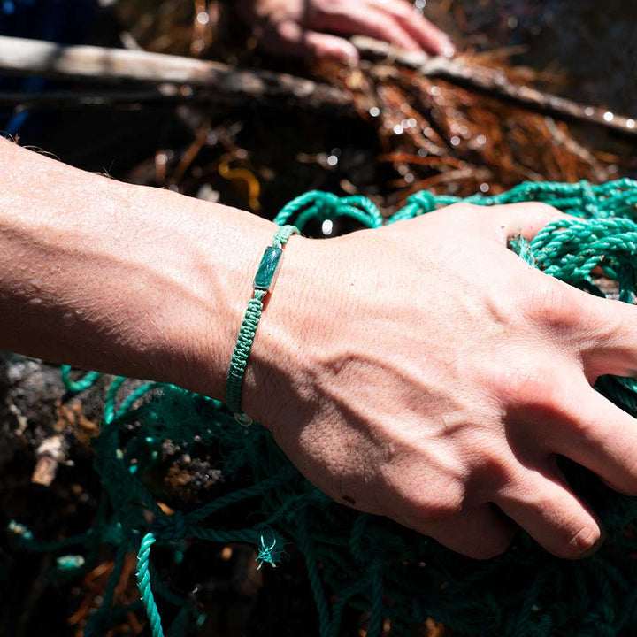 Ghost Net Bracelet, Green