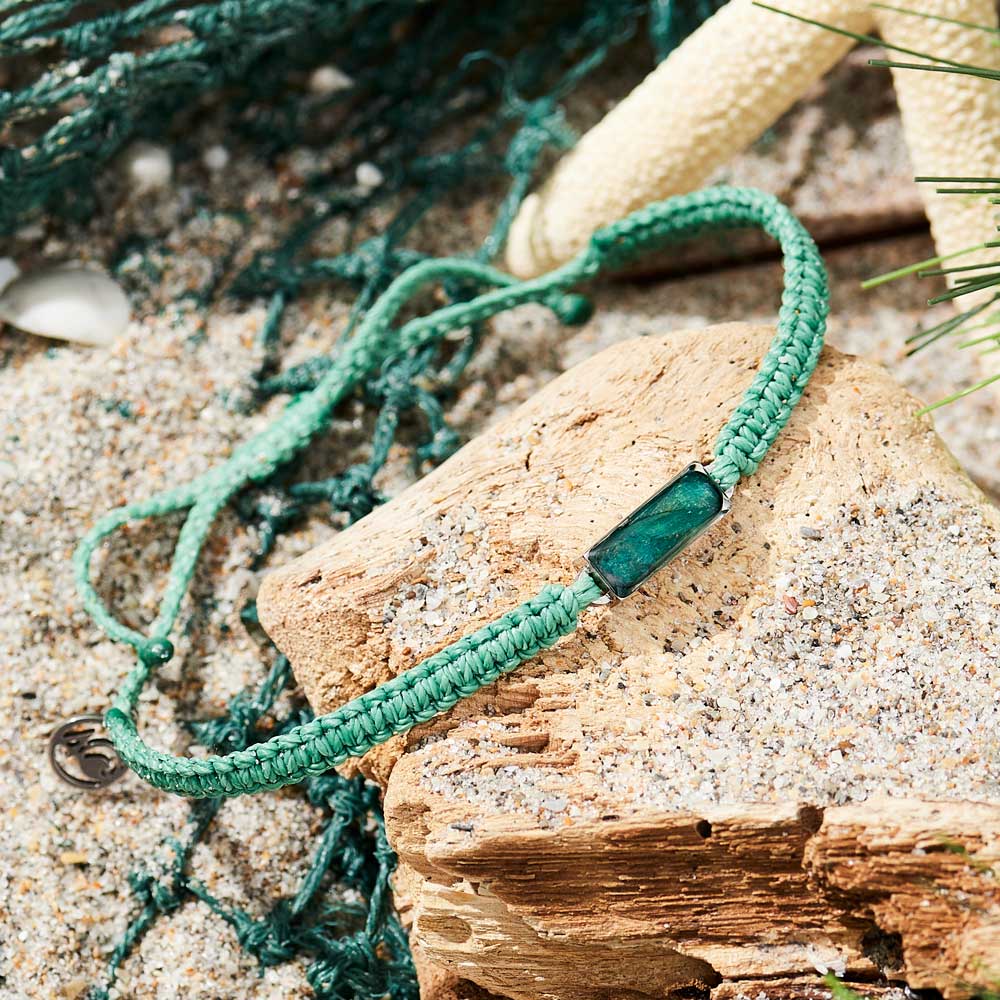 Ghost Net Bracelet, Green