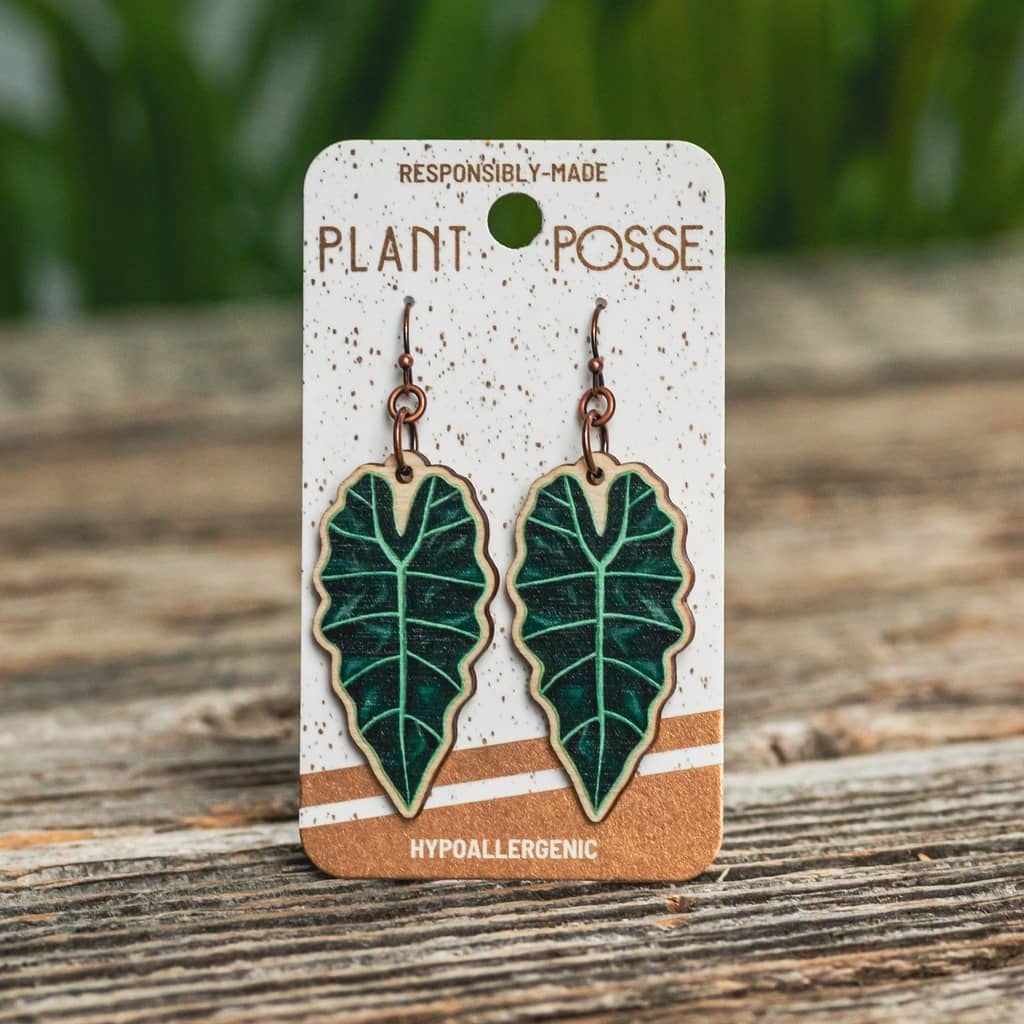 Plant Posse - African Mask Plant Dangle Earrings