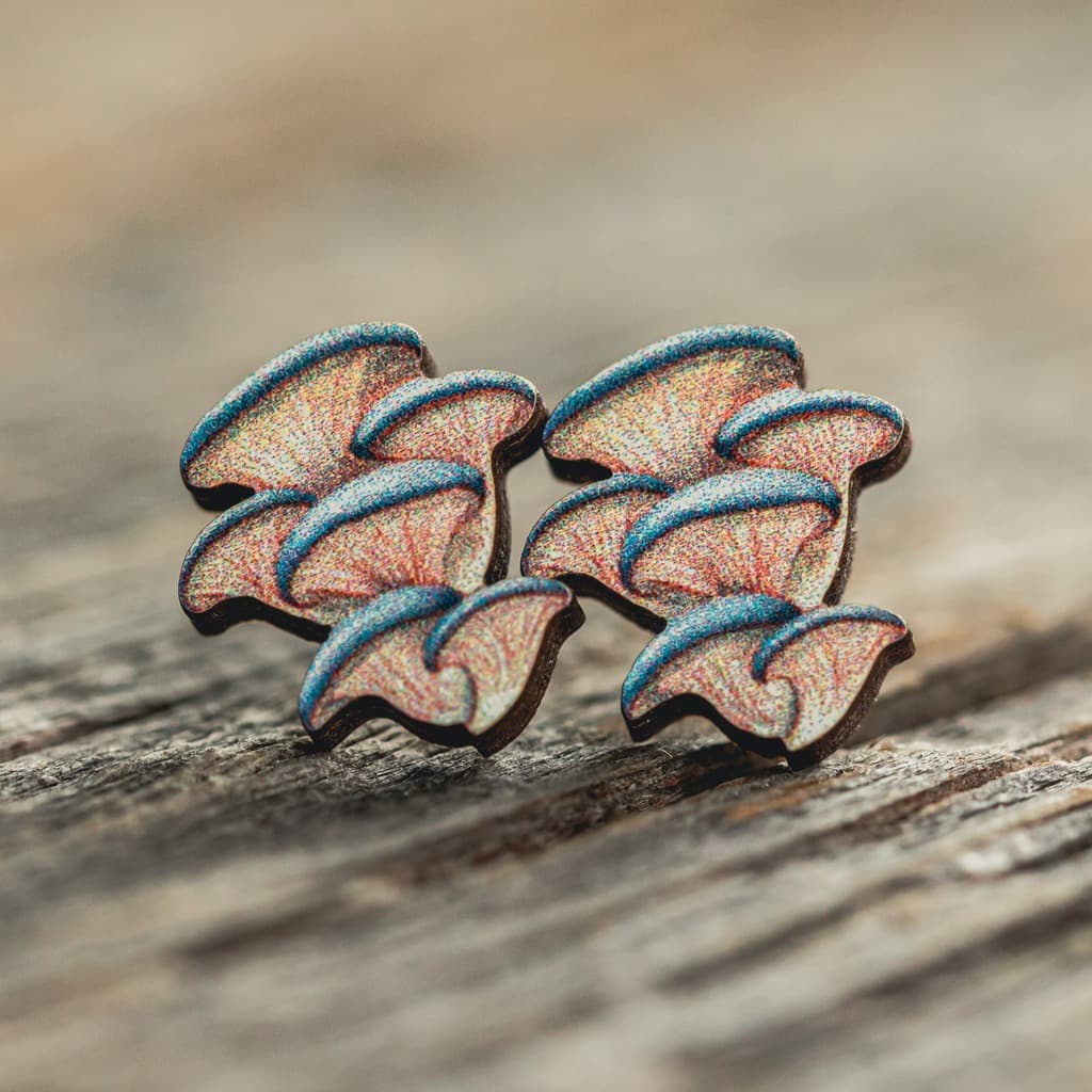 mushroom stud earrings