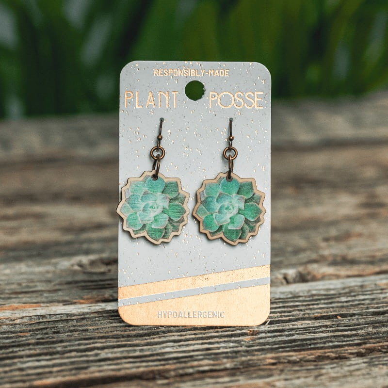 Plant Posse - Succulent Dangle Earrings