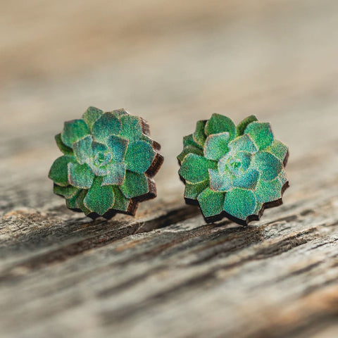 Succulent Stud Earrings