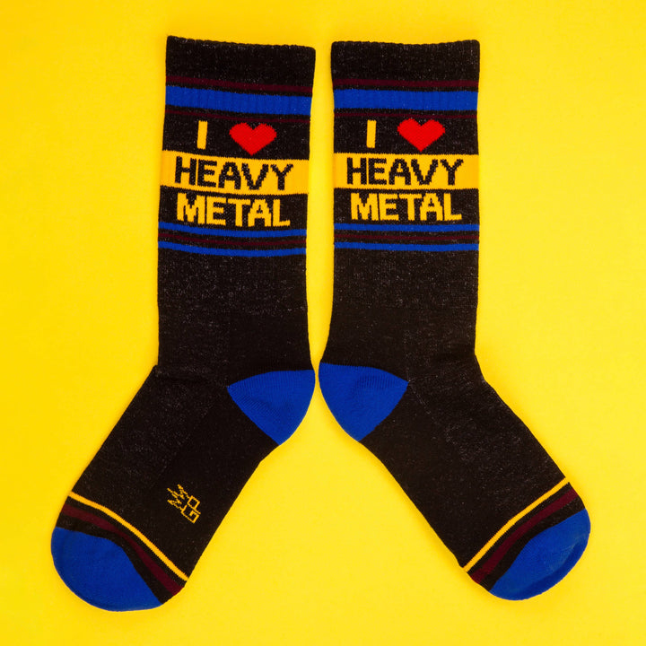 I Love Heavy Metal Crew Socks