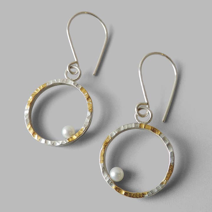 Gilded Pearl Earrings