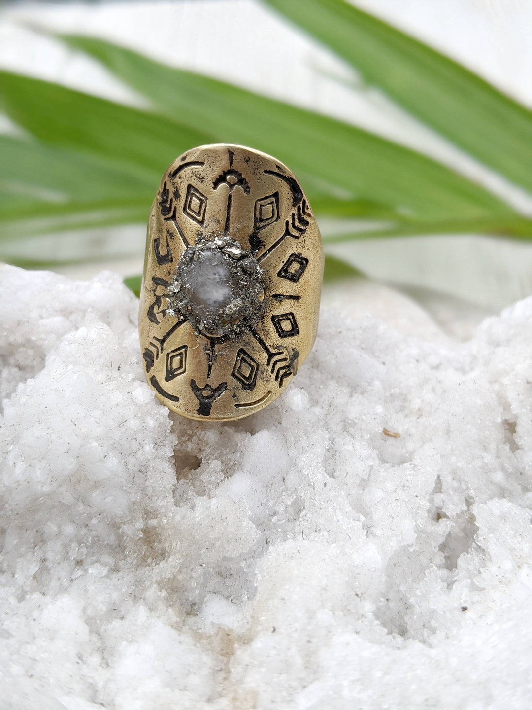 Dynamo - Boho Adjustable Ring Ring Moonstone Moonstone Ring Raw Stone