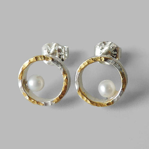 Gilded Pearl Studs