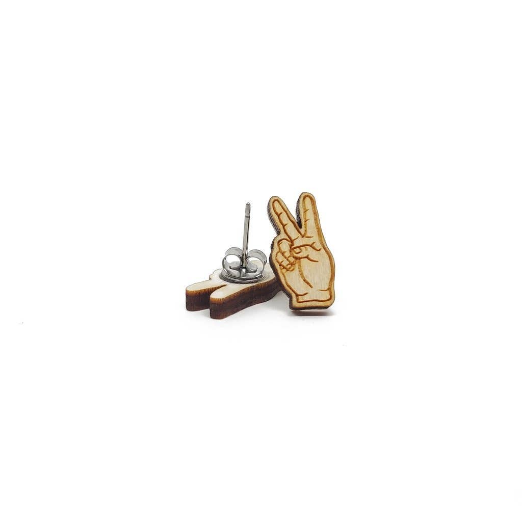 peace sign earrings