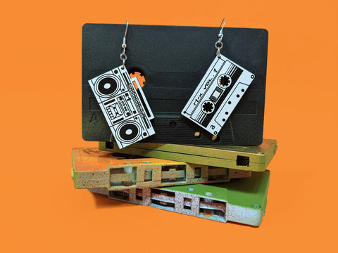 Boombox & Tape Earrings