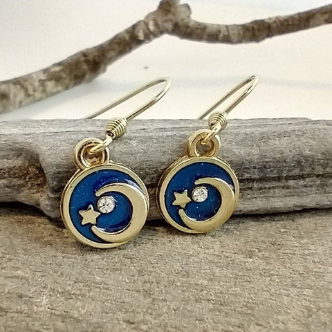 Tiny Moon Earrings