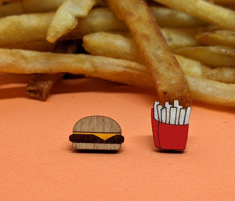 Burger & Fries Studs