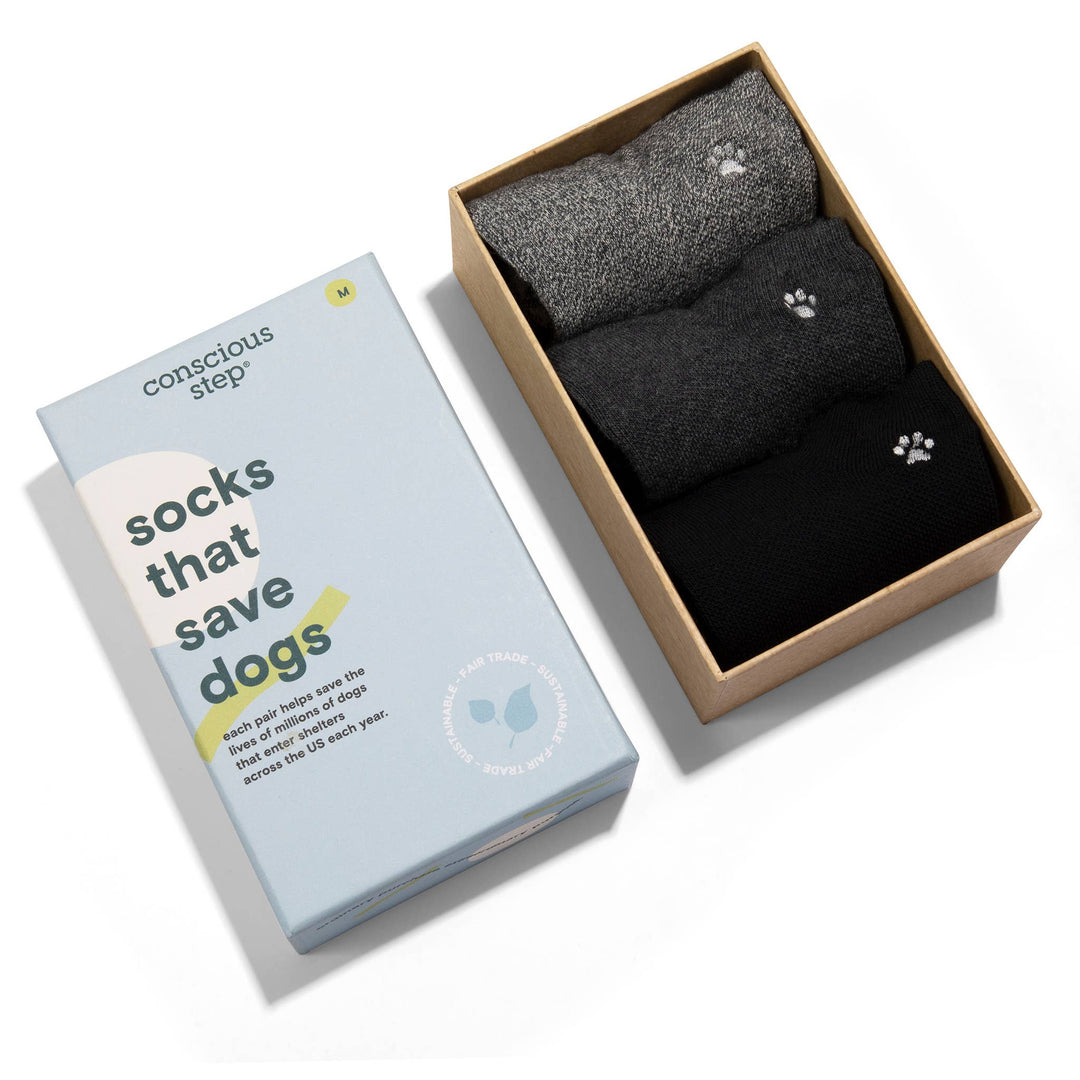 Conscious Step - Boxed Set Ankle Socks that Save Dogs