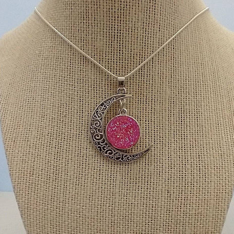 Druzy Moon Necklace