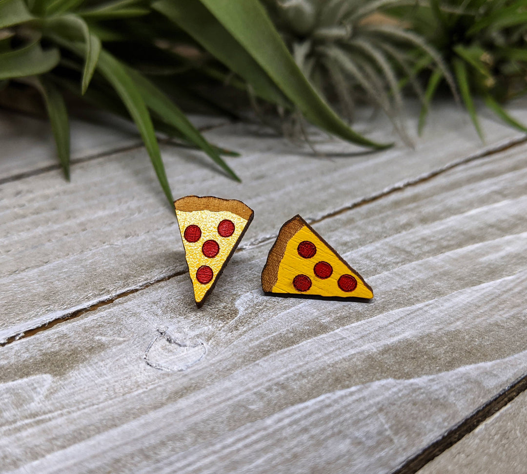 pizza earrings