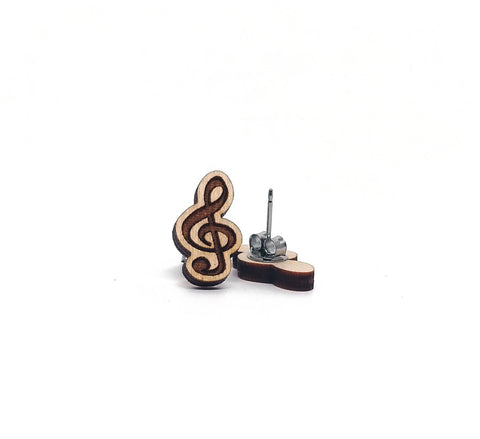 Treble Clef Studs