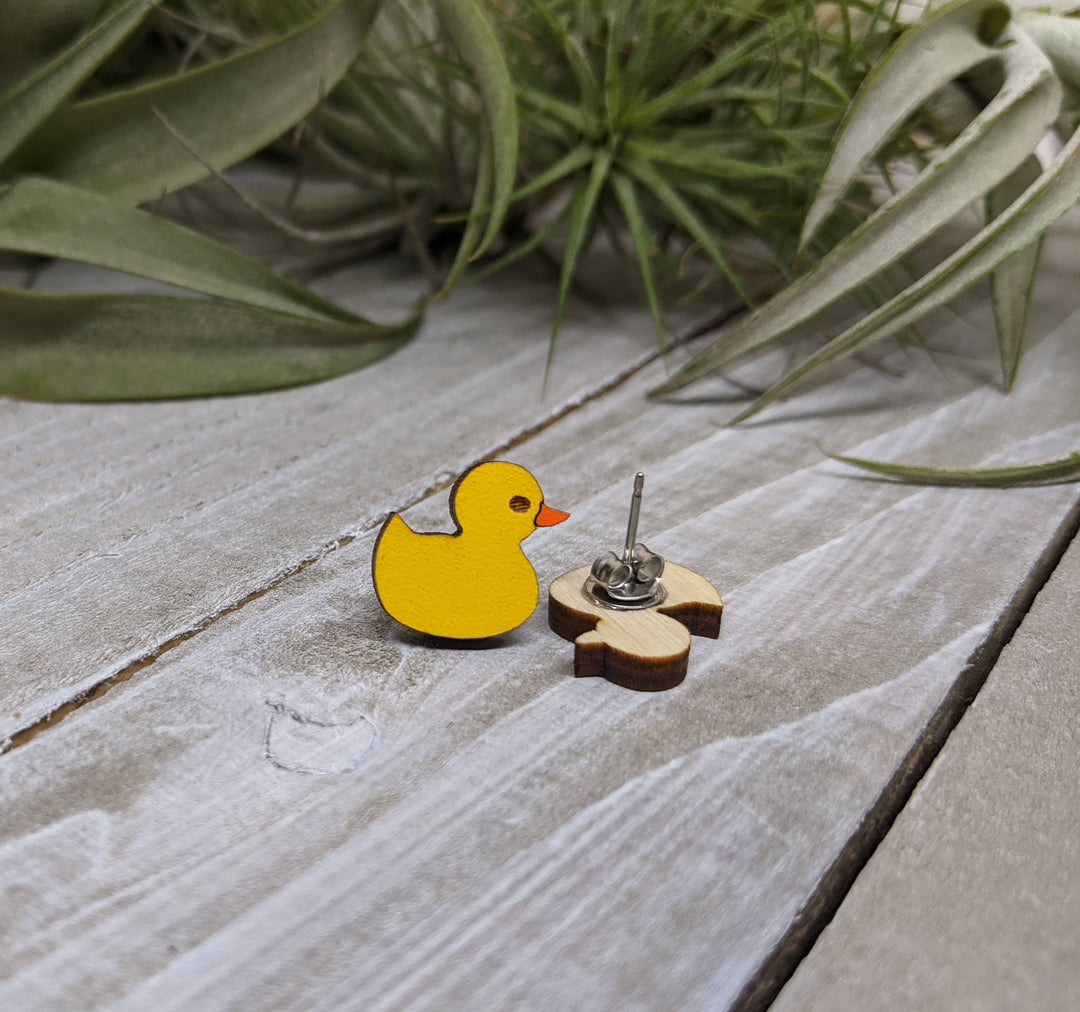 rubber ducky earrings