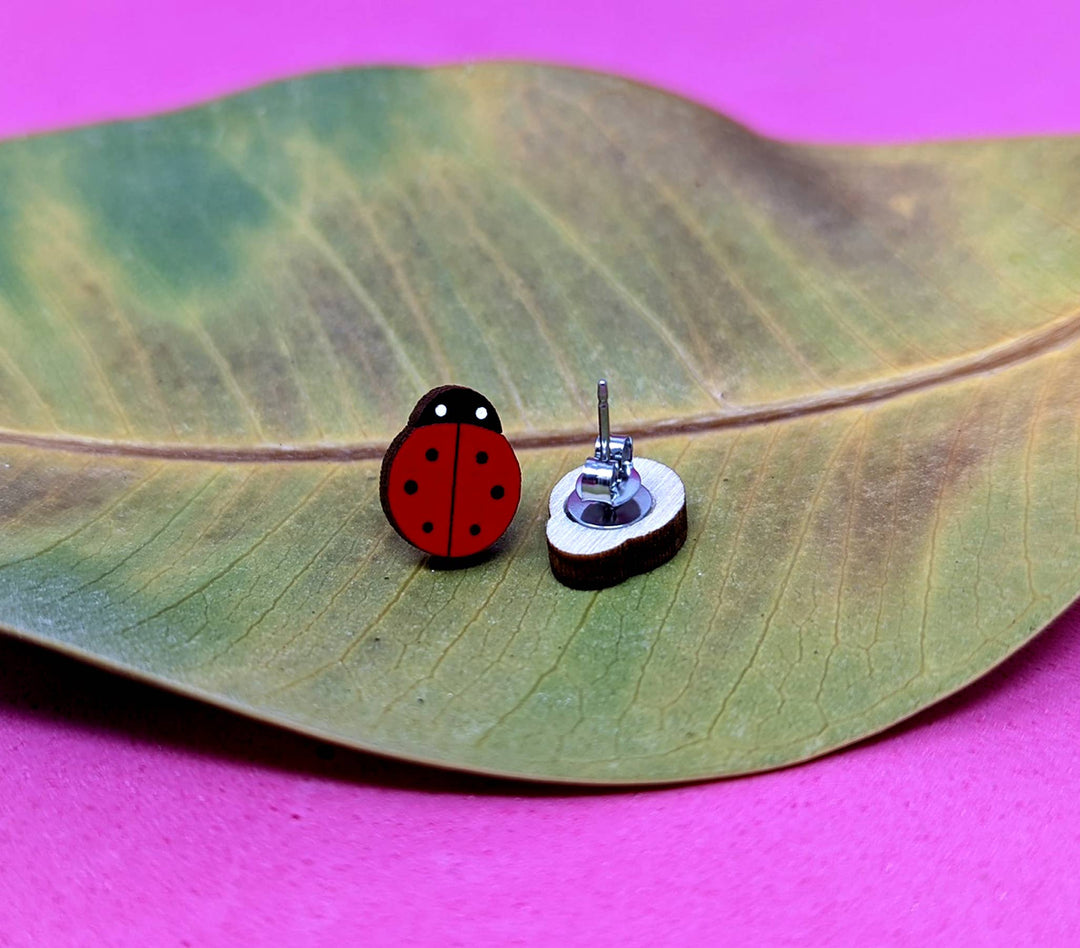 ladybug stud earrings