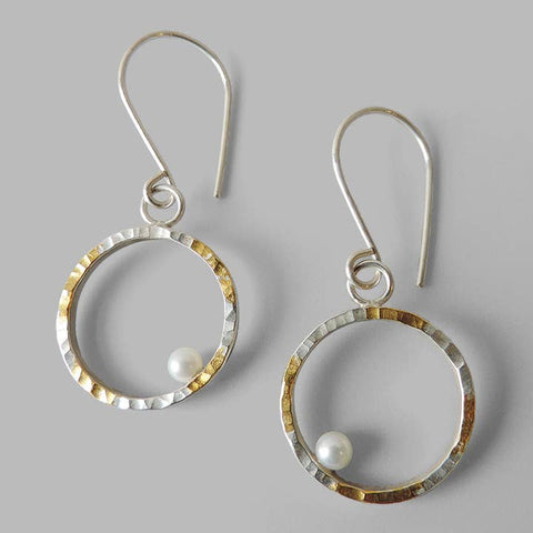 Gilded Pearl Earrings