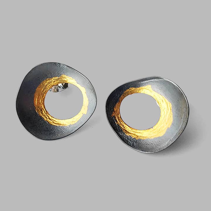 gold stud earrings